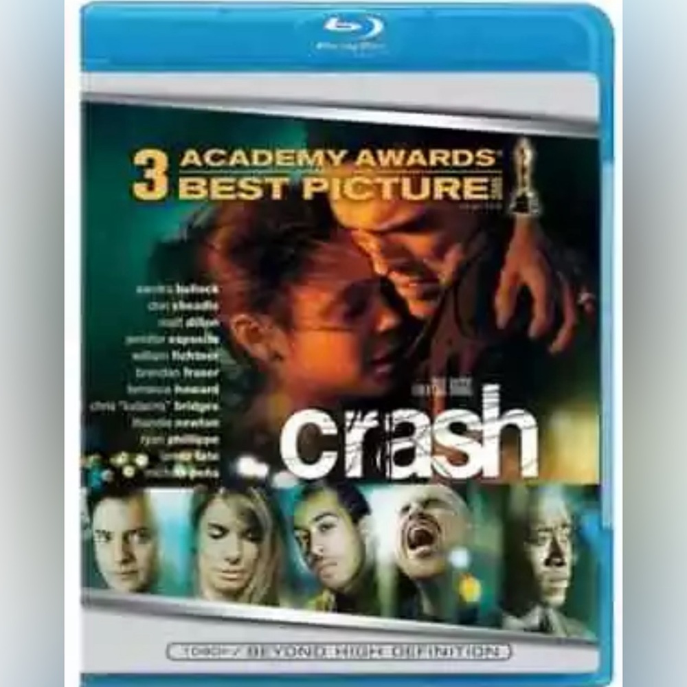 Crash Blu-Ray Sandra Bullock Matt Dillon Don Cheadle 1-Owner Brilliant Disc EUC